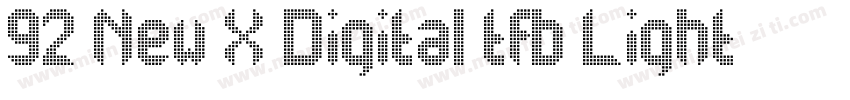 92 New X Digital tfb Light字体转换